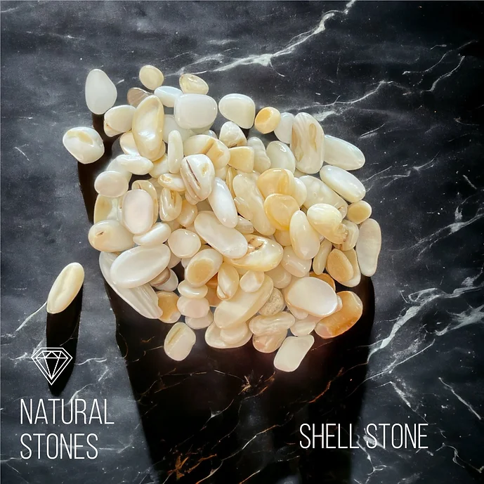 Shell stone, natural stones, 5-7mm / 30gr.