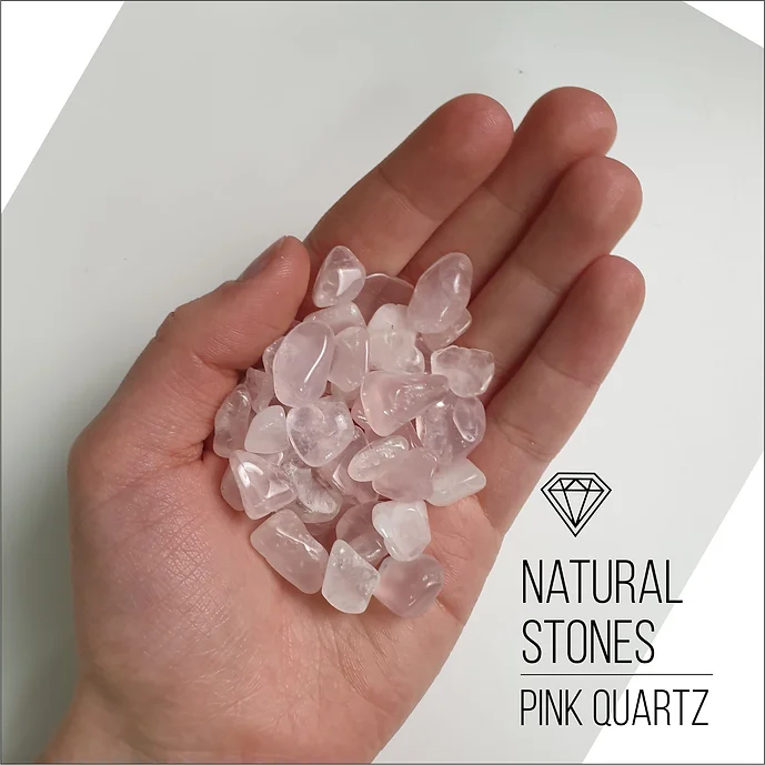 Pink Quartz, natural stones, 10-20mm/ 30gr.