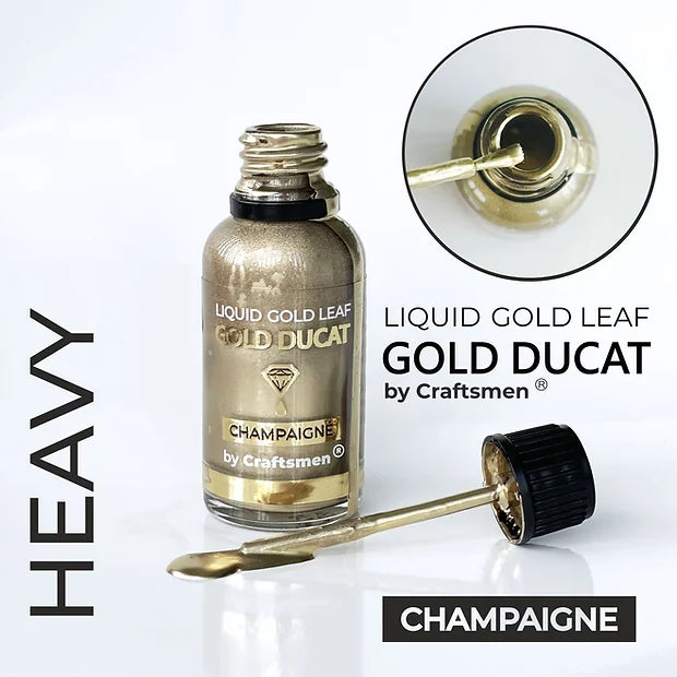 Liquid gold leaf metallic paint "Champagne", 30ml