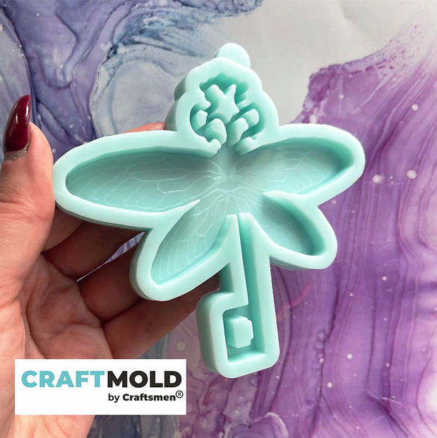 Christmas tree toys silicone mold Key with Wings Model K36