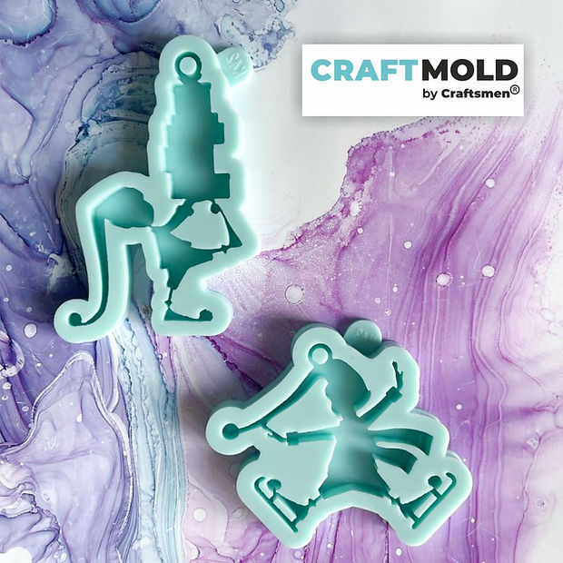 Christmas tree toys silicone mold Two Elves K42, K43