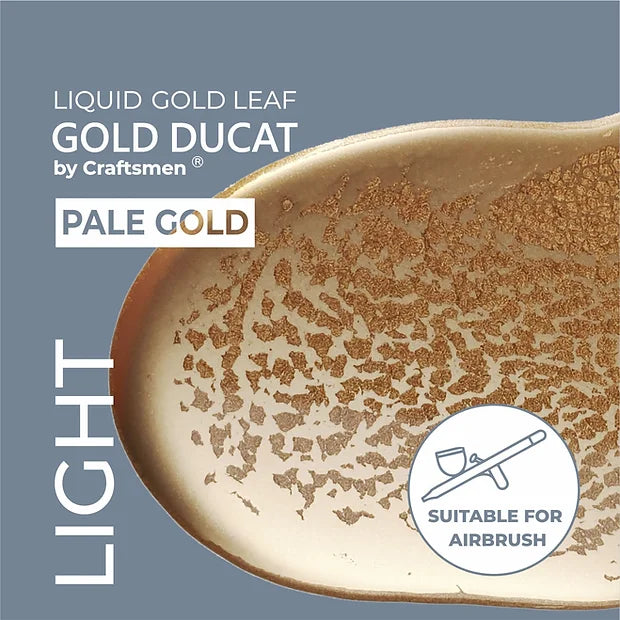 Light Liquid gold leaf metallic paint for Airbrush "Pale Gold", 50ml