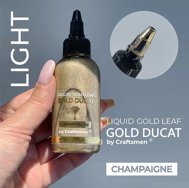 Light Liquid gold leaf metallic paint for Airbrush "Champagne", 50ml