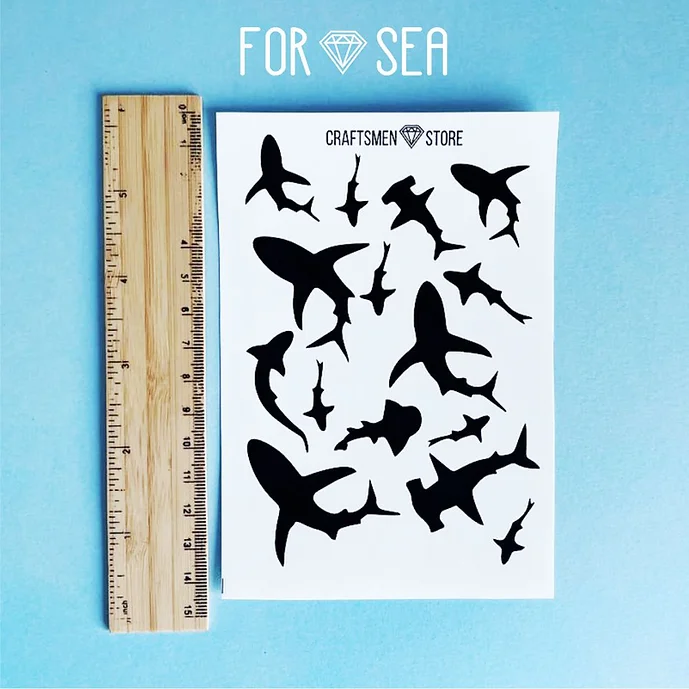 Decal stiсkers For Ocean Resin Artwork - 3 in 1