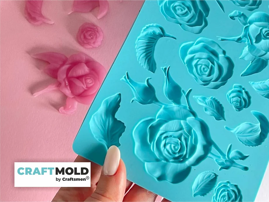 Sculptural 3D mold Small Roses No. D_04