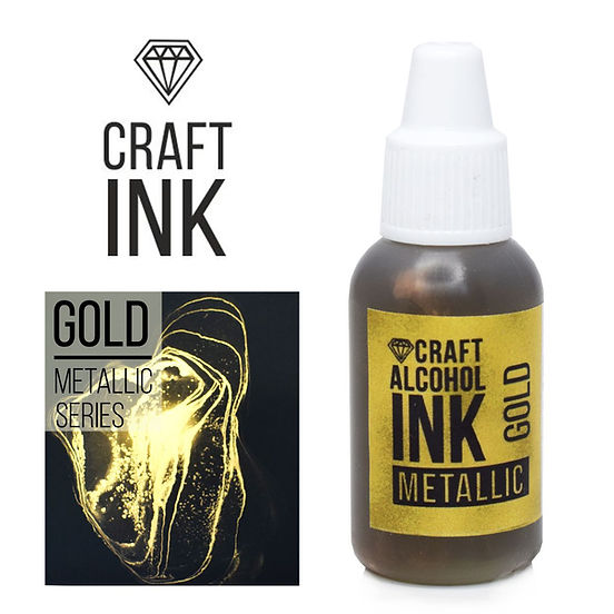 Craft Alcohol INK Metallic Series, GOLD, 15ml