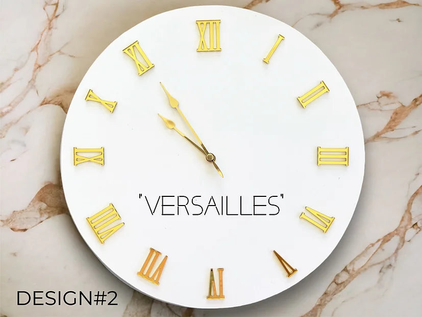 Clock Roman numbers (numerals) Set #4 (4 numerals + 8 dials) Versailles Design