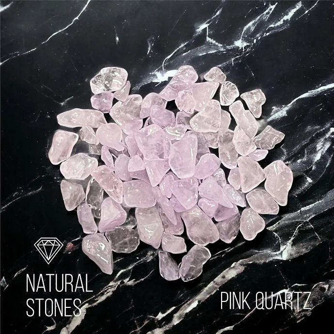 Pink Quartz, natural stones, 5-7mm / 30gr.