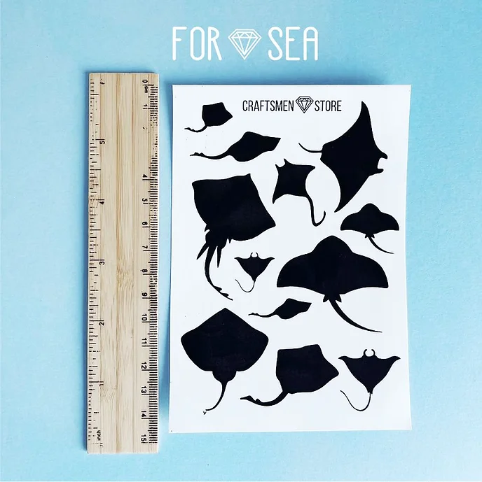 Decal stiсkers For Ocean Resin Artwork - 3 in 1