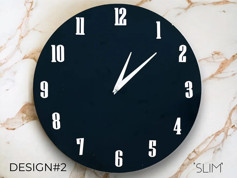 Clock modern numbers (numerals) Arabic Slim, design #2 (12pcs.)