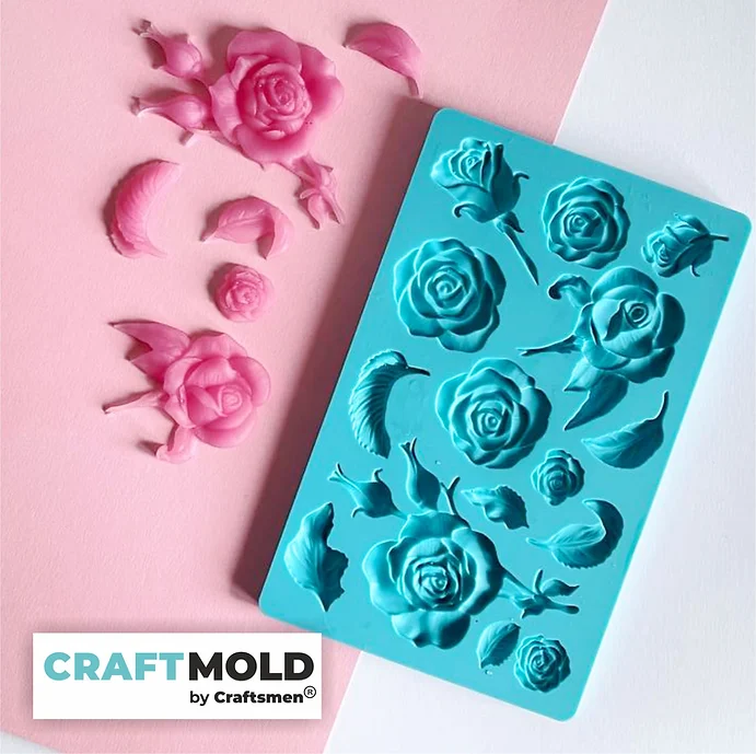 Sculptural 3D mold Small Roses No. D_04