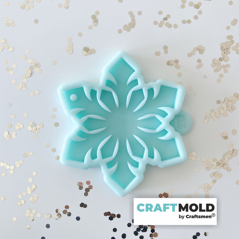 Resin Snowflake Christmas Ornament Mold K55 Mold Snowflake, 10cm