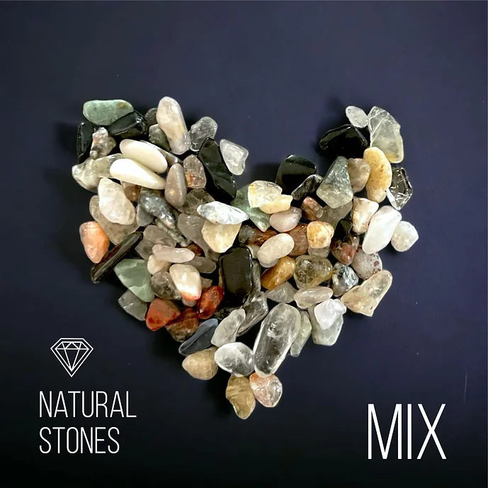 Mix, natural stones, 5-7mm / 30gr.