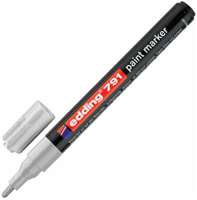 Paint marker 1-2 mm , silver , EDDING E-791/53