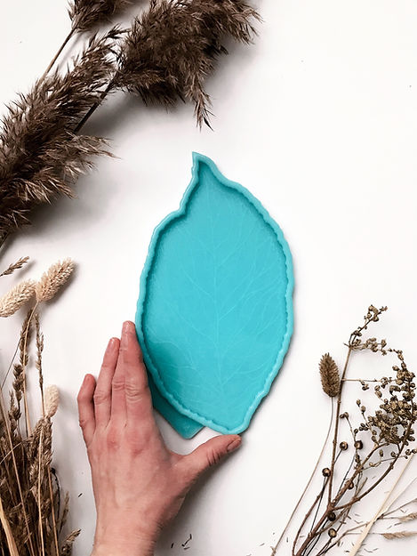 Modell #82, Silikonform "Blatt", mittel, 24x13,5cm