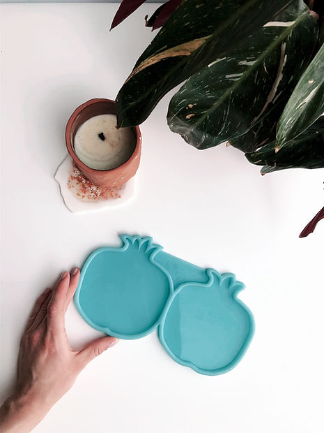 Model No. 72 silicone mold cup holders "Pomegranate",pair,13*11.5cm