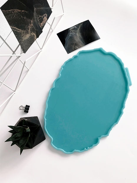 Silicone mold No. 43 large serving tray "Geode", 38*26cm