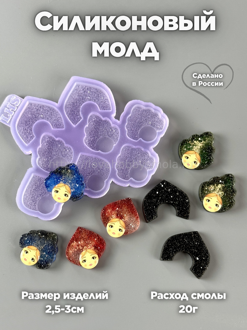 AC30 Mold for jewelry hairpins and earrings Kokoshnikki – image 1