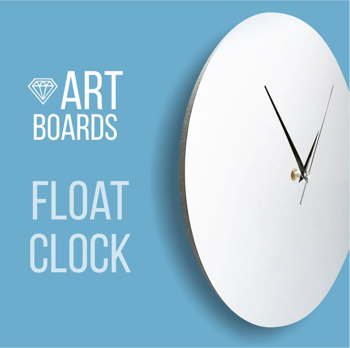 Ink Art & Resin Art Boards Float Clock + Clock Movement