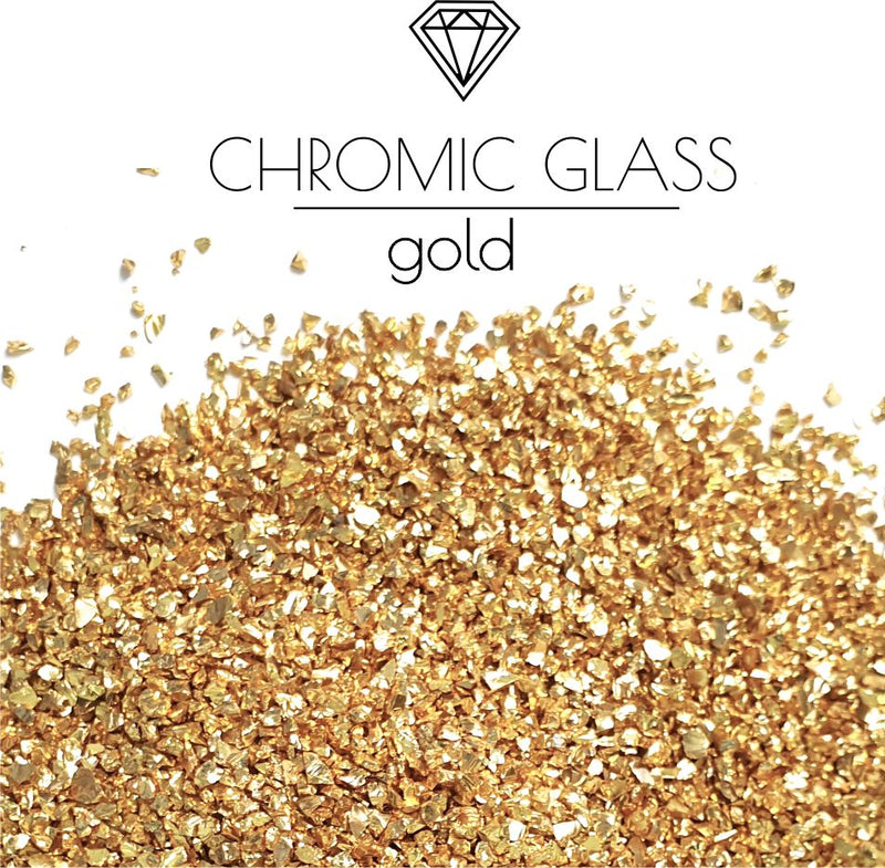 Glass crumb Chromic Glass, Gold, 100g