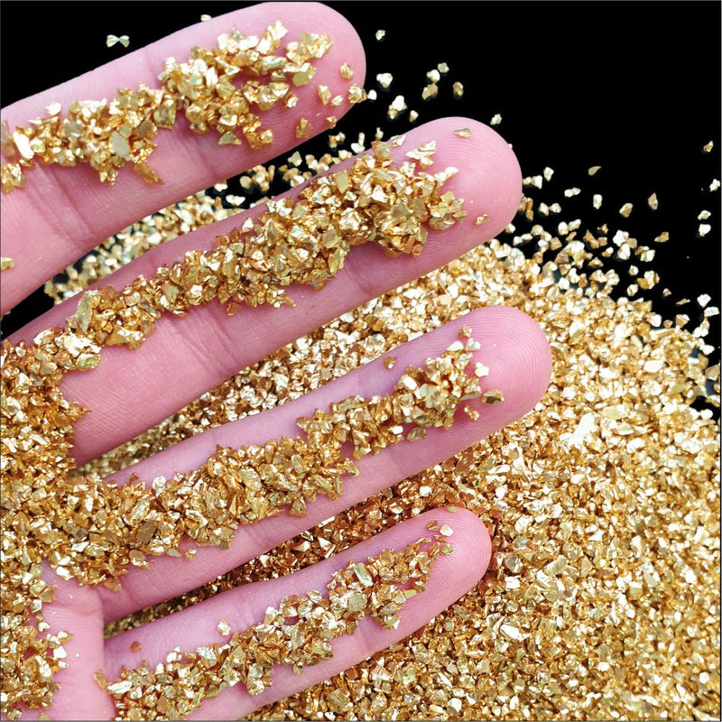 Glass crumb Chromic Glass, Gold, 100g