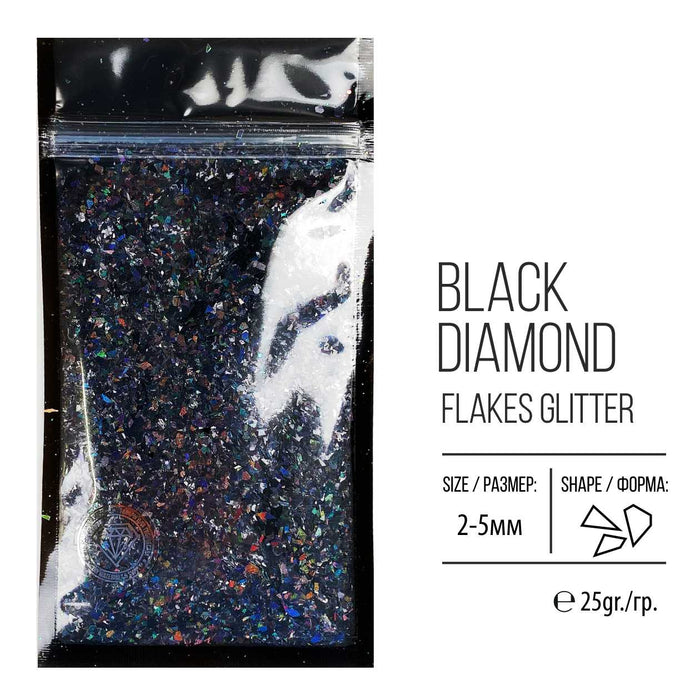 Glitter, FlakesGlitter Series, Black Diamond, 25g