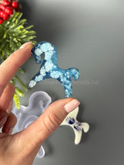B60 Mold for keychains and brooches Horse 2 pcs – image 5