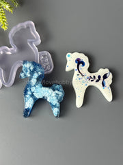 B59 Mold for keychains and brooches Horse 2 pcs – image 2