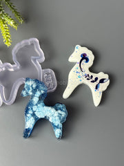 B59 Mold for keychains and brooches Horse 2 pcs – image 1