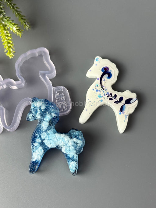 B59 Mold for keychains and brooches Horse 2 pcs – image 1