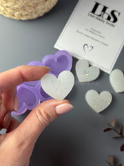 B62 Mold for keychains and brooches Heart set 4 pcs – image 5