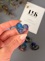B63 Mold for keychains and brooches Crystal hearts 4 pieces – image 5