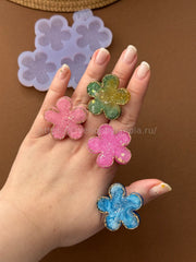 B51 Silicone mold for brooches in the shape of Flowers – image 4