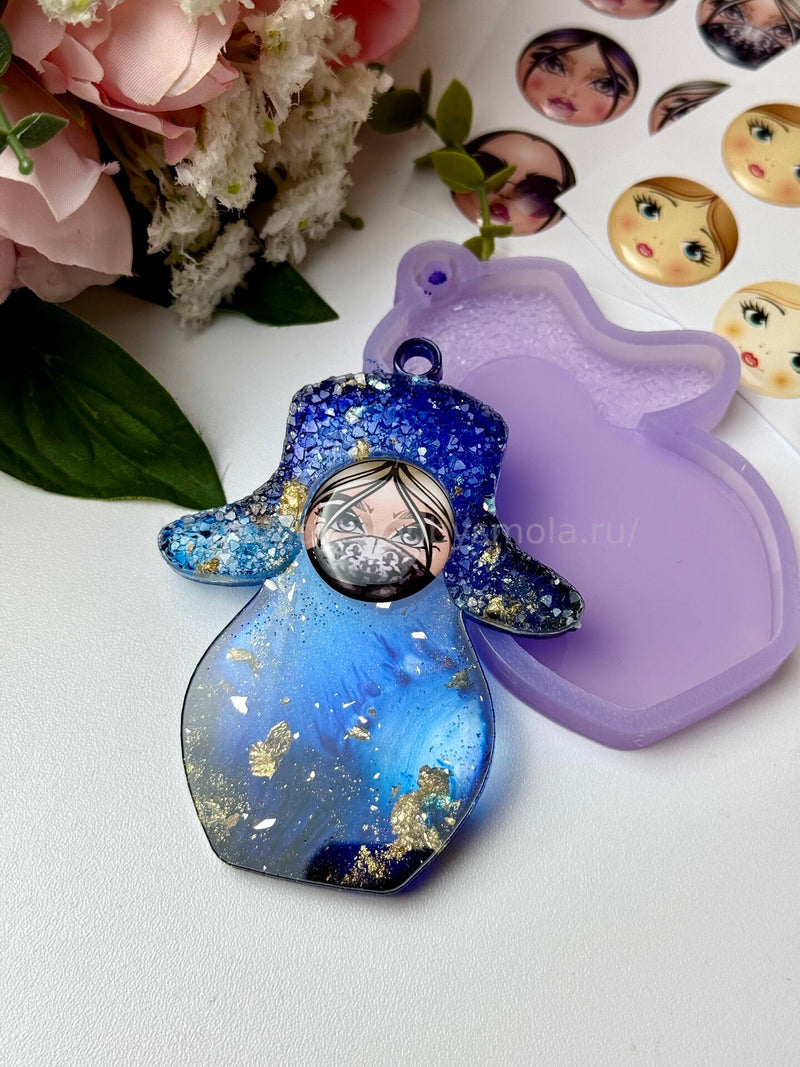 MC70 Mold for resin in the shape of a Matryoshka with earflaps – image 3