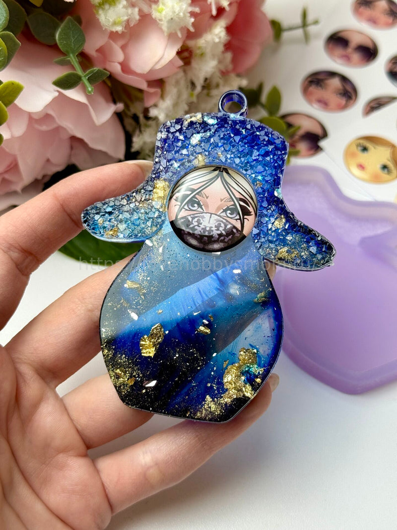 MC70 Mold for resin in the shape of a Matryoshka with earflaps – image 2