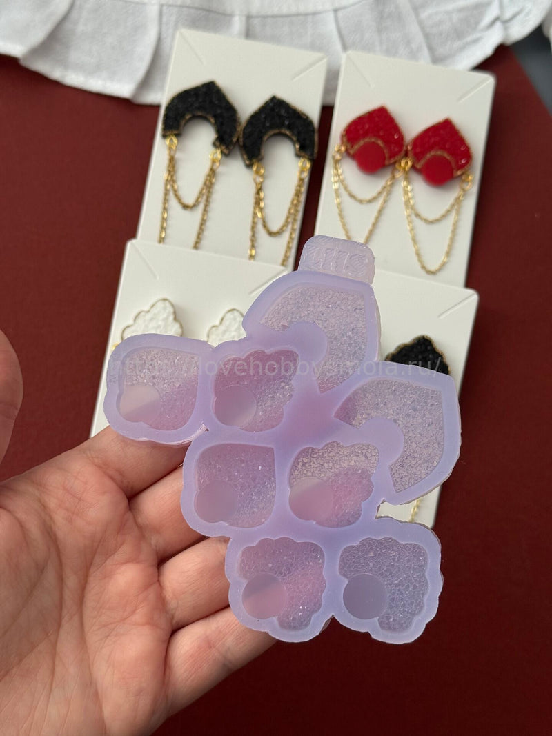 AC30 Mold for jewelry hairpins and earrings Kokoshnikki – image 5