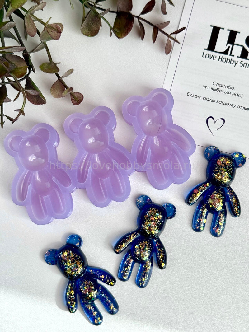 F17 Silicone mold in the shape of a Bear 3pcs – image 5