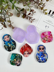 B19 mold brooch in the shape of Matryoshka and crystal kokoshnik – image 4