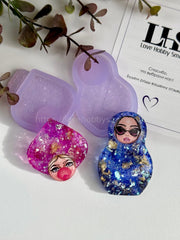 B19 mold brooch in the shape of Matryoshka and crystal kokoshnik – image 2