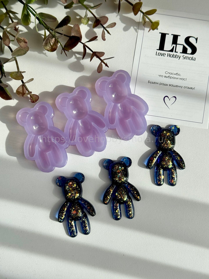 F17 Silicone mold in the shape of a Bear 3pcs – image 3