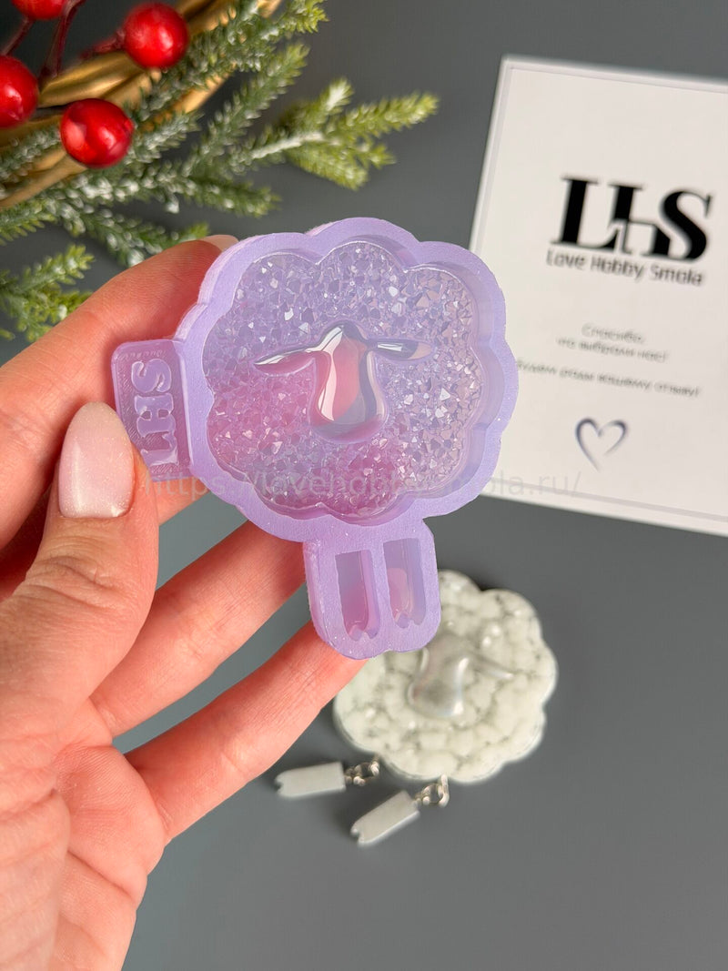 B73 Mold for keychains, brooches and jewelry Lamb with legs – image 5