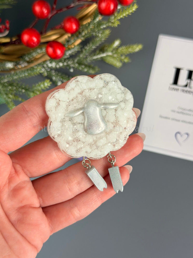 B73 Mold for keychains, brooches and jewelry Lamb with legs – image 6