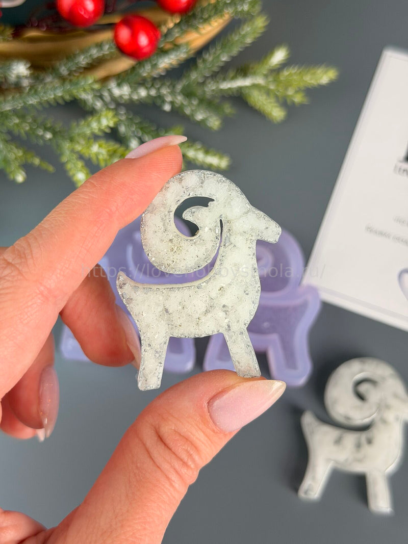 B72 Mold for keychains, brooches and jewelry Goats 2 pcs – image 5