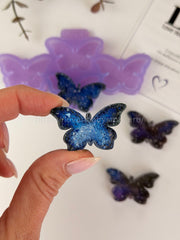 B74 Mold for keychains, brooches and decorations Butterflies 4 pcs – image 3