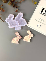B75 Mold for keychains, brooches and jewelry Rabbits 2 pcs – image 4