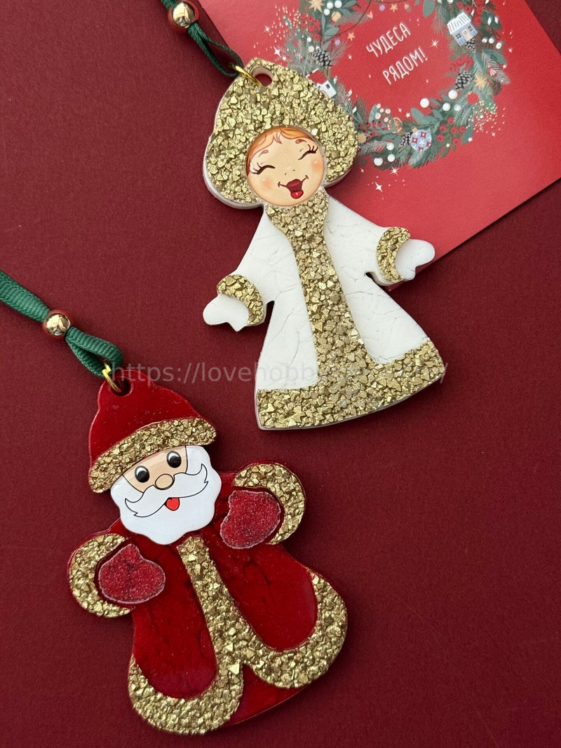 S11 Cabochons face of Santa Claus set 6 pcs – image 3