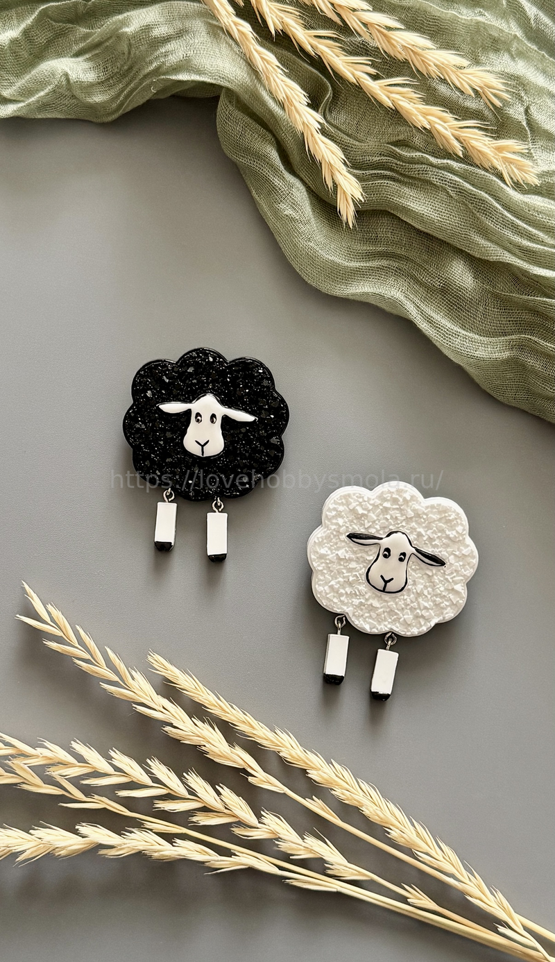 B73 Mold for keychains, brooches and jewelry Lamb with legs – image 8