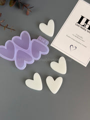 B84 Mold for keychains and brooches Heart Tilda glossy 4pcs – image 3