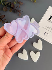 B84 Mold for keychains and brooches Heart Tilda glossy 4pcs – image 2