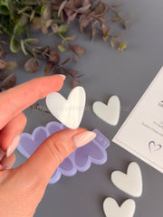B84 Mold for keychains and brooches Heart Tilda glossy 4pcs – image 1